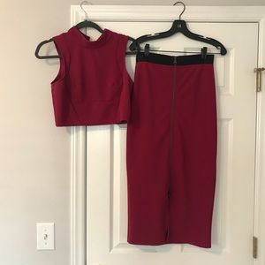 Bebe wine two piece cocktail